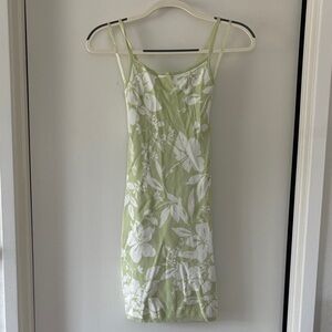 Abercrombie and Fitch Green and White Floral Dress